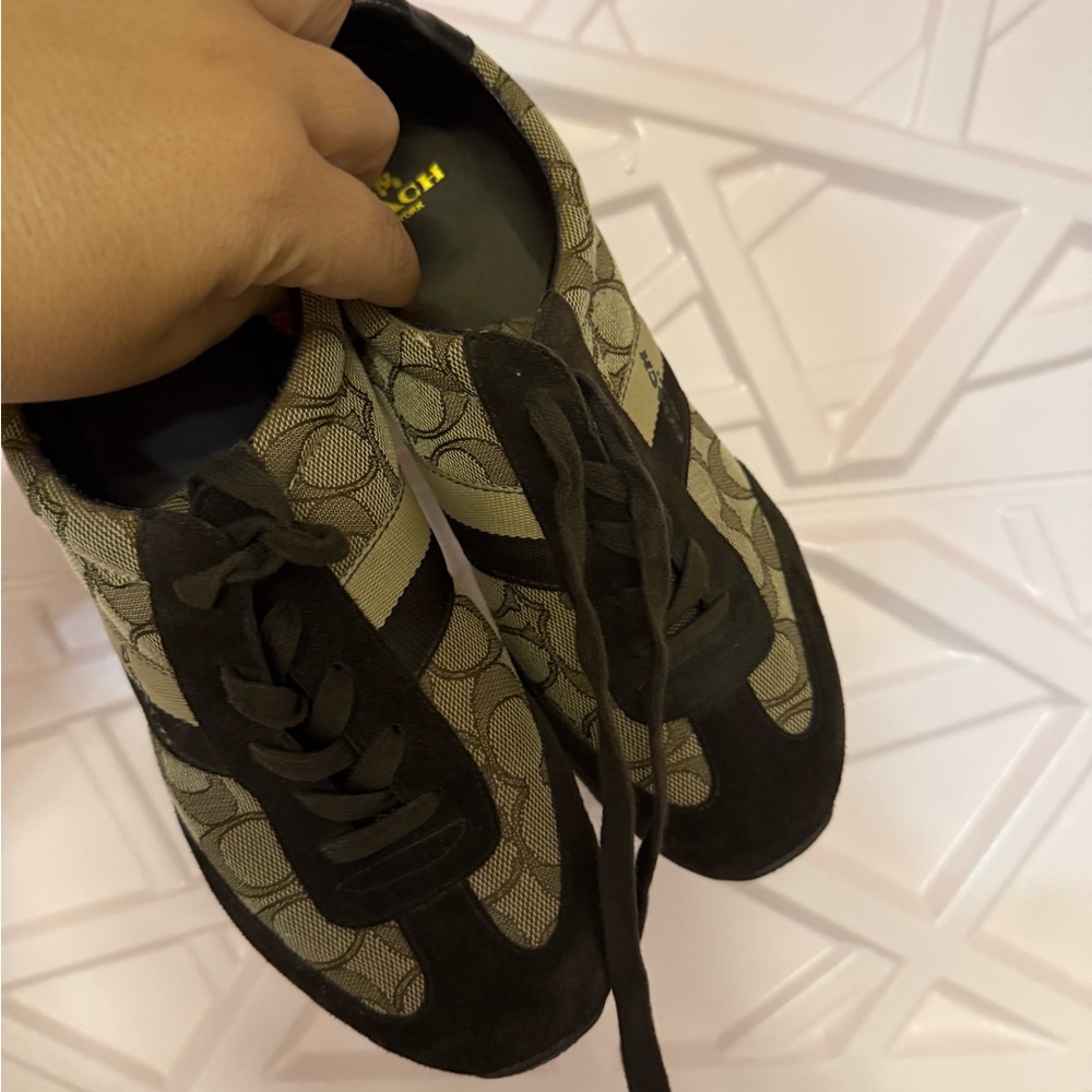 Coach Black and Tan Sneakers with Casual Design